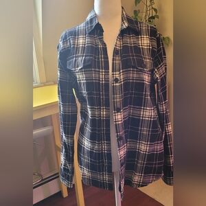 Tilly Black & White Plaid Button-Up Shirt